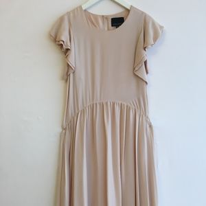 Cynthia Rowley Antique Rose Silk Full Length Dress